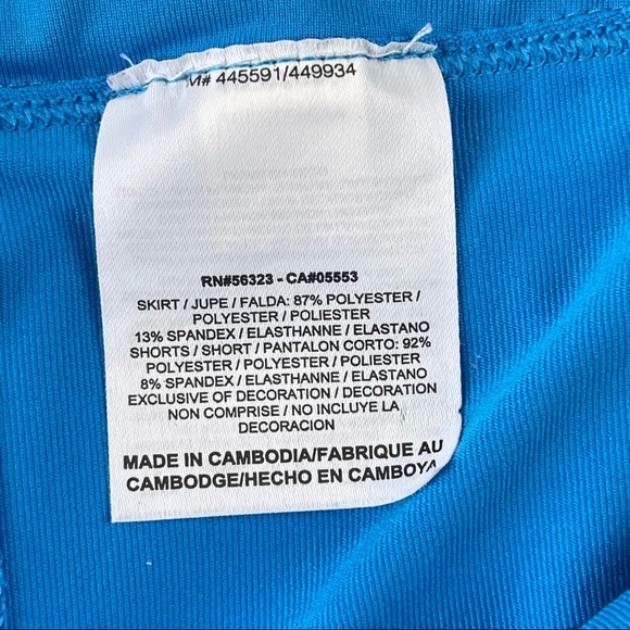 Nike Woman’s Dri Fit Blue with white stripe Tennis Skort size L - Picture 5 of 11